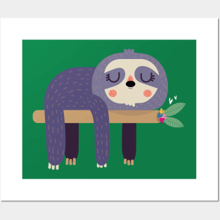 Slothy sloth Posters and Art